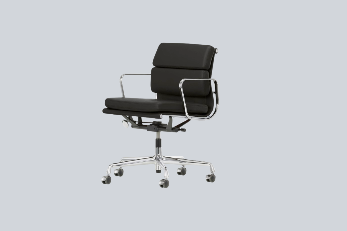 Vitra EA 207 Soft Pad neu polstern und beziehen Leder Eames