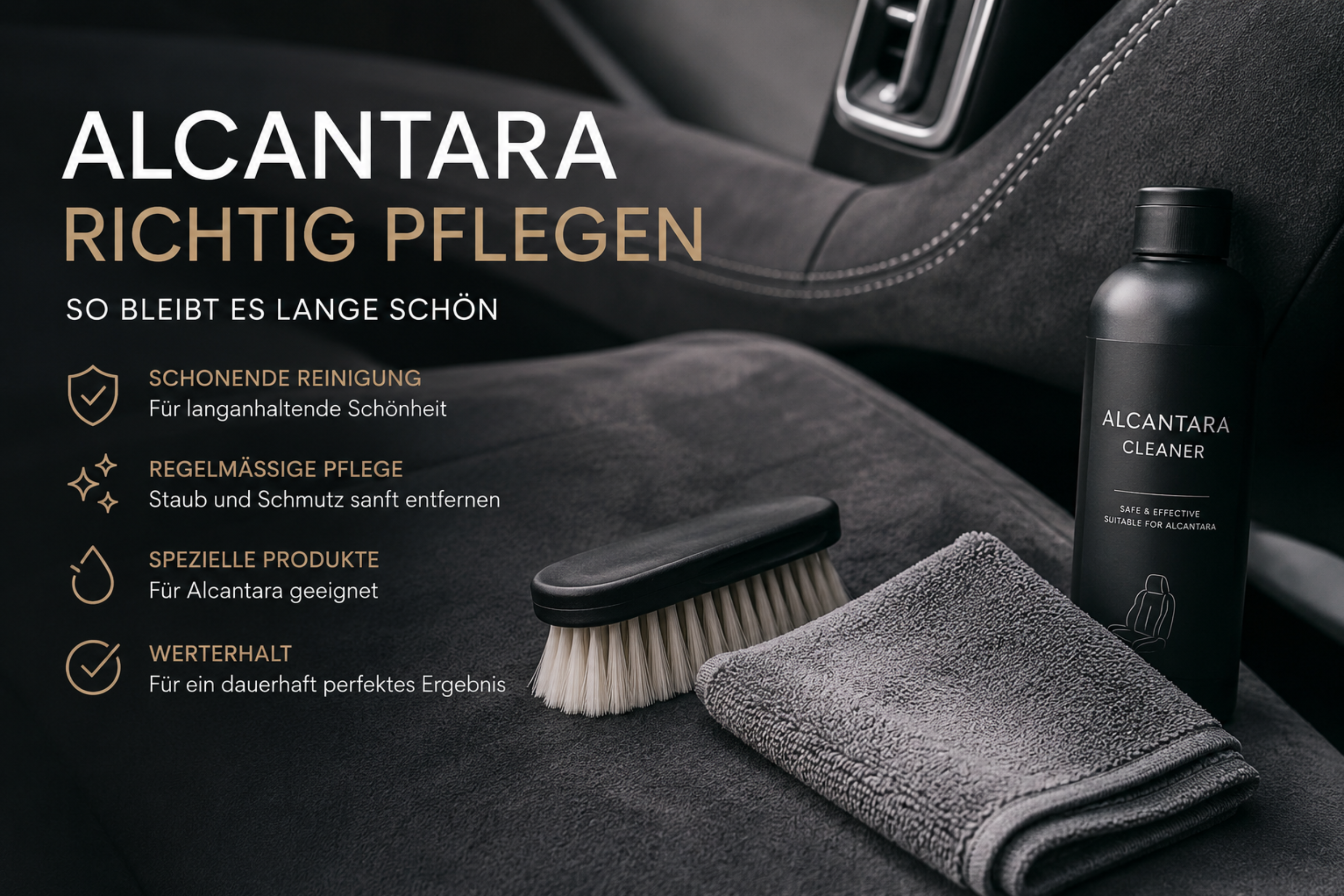 Alcantara pflegen